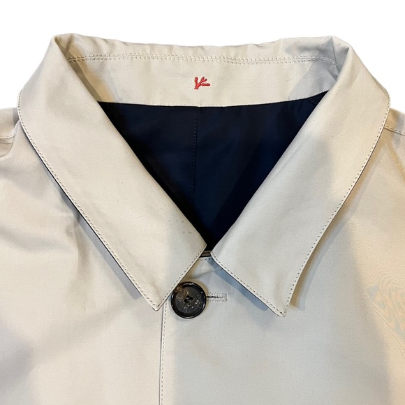 Isaia Napoli Reversible Single-Breasted Raincoat, Men’s Size 46 US/56 IT - Picture 9 of 14